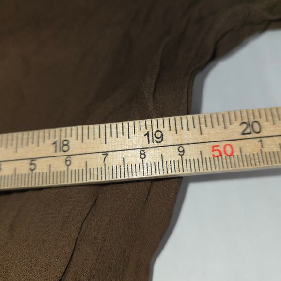 Kaelyn Max Womens Medium Blouse Sheer Brown Regency Festival Ren Fair Artsy Boho - Picture 11 of 11